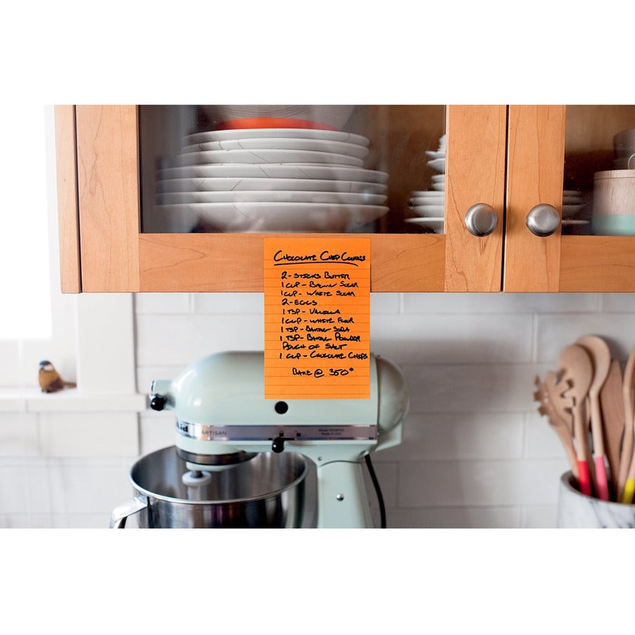 Post-it&reg; Super Sticky Notes - Energy Boost Color Collection - 4" Flag/Note Width x 6" Flag/Note Length - Rectangle - 45 Sheets per Pad - Vital Orange, Tropical Pink, Blue Paradise, Limeade - Sticky - 24 / Pack
