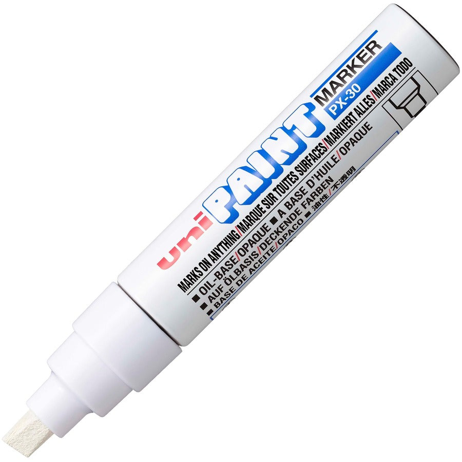 uniball™ uni-Paint PX-30 Oil-Based Paint Marker - Broad Marker Point - White Ink - Oil Based - 6 / Box