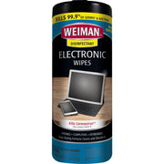 Weiman E-Tronic Wipes - For TV, Keyboard, Monitor, Notebook, Smartphone, Tablet, Electronics, Plasma Display, LCD - Streak-free, Lint-free, Ammonia-free, Anti-static, Pre-moistened - White - 30/Tub - 1 Each