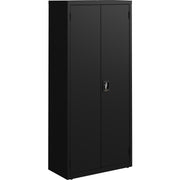 Lorell Fortress Series Slimline Storage Cabinet, 30"W x 15"D x 66"H, 4 Adjustable Shelves, 720 lb Capacity, Steel, Black, 1 Each