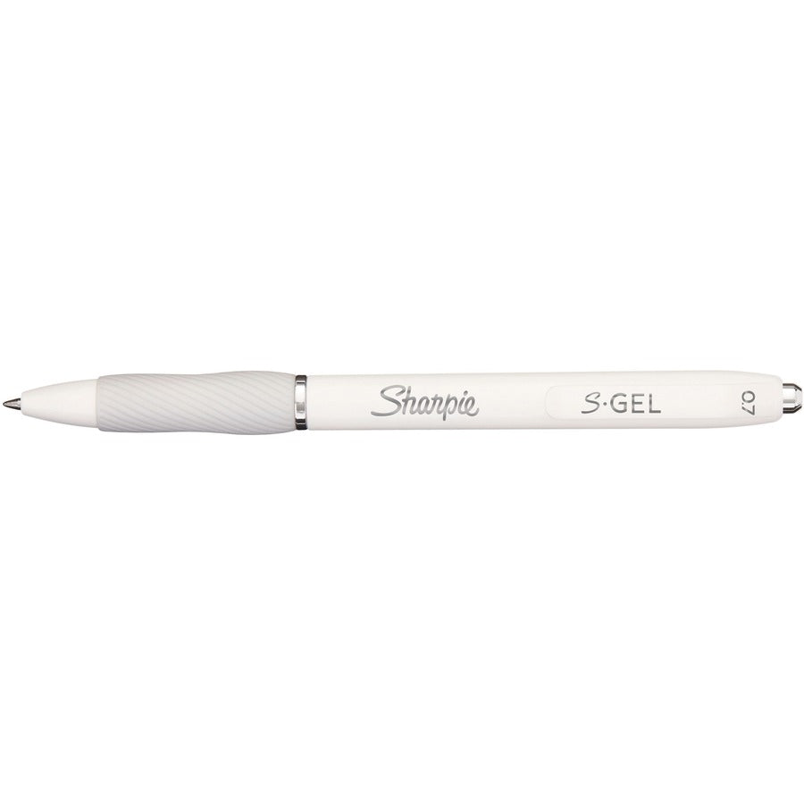 Sharpie S-Gel Pens, 0.7 mm Medium Point, Retractable, Black Ink, White Barrel, 2 Pack