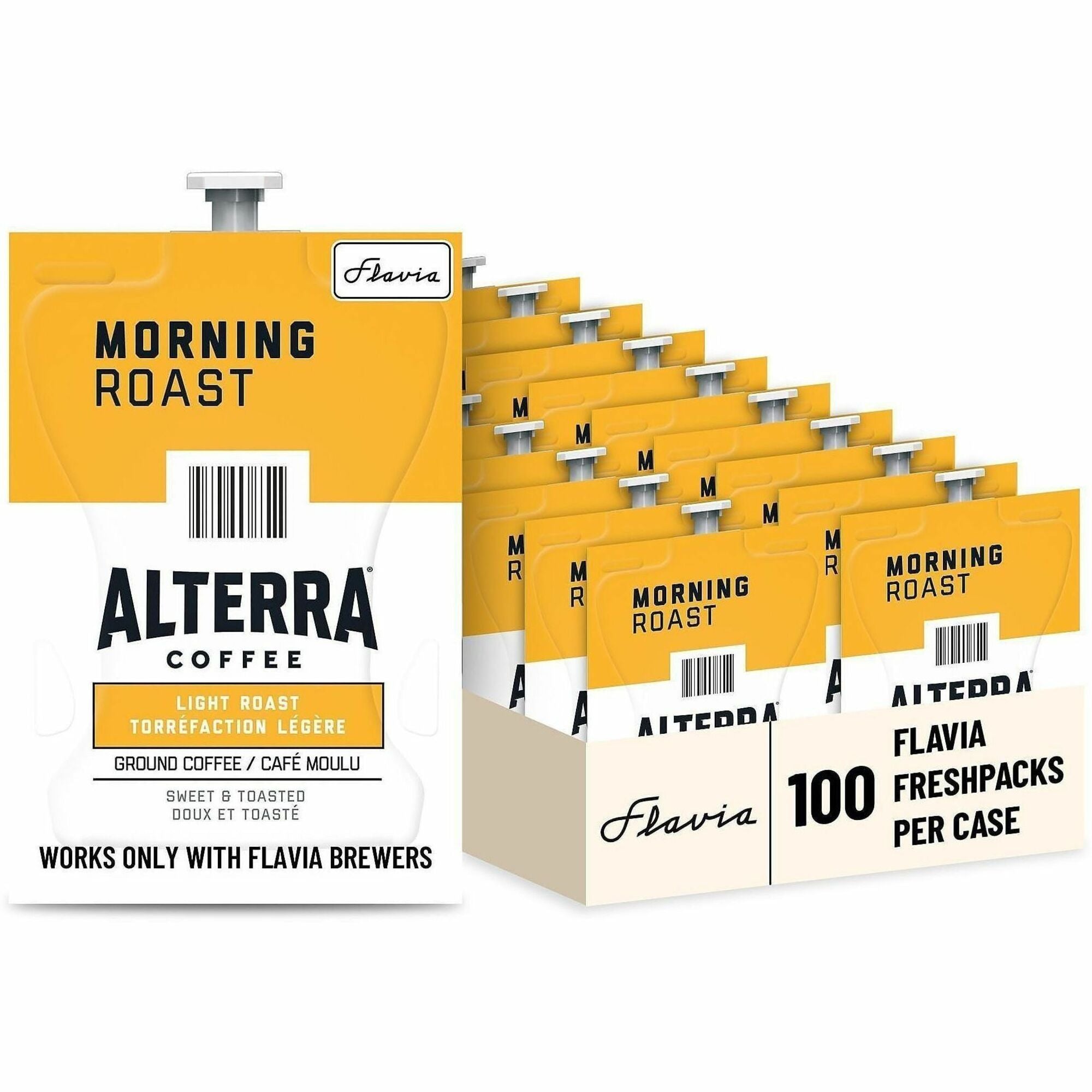 Compatible with Flavia Aroma, Flavia Barista, FLAVIA Creation 600, Flavia Creation 500, Flavia Creation 200, Flavia Creation 150, Flavia Creation 300, Flavia - Hot Coffee - Light - Freshpack - Morning, Regular - Kosher - 100 / Carton