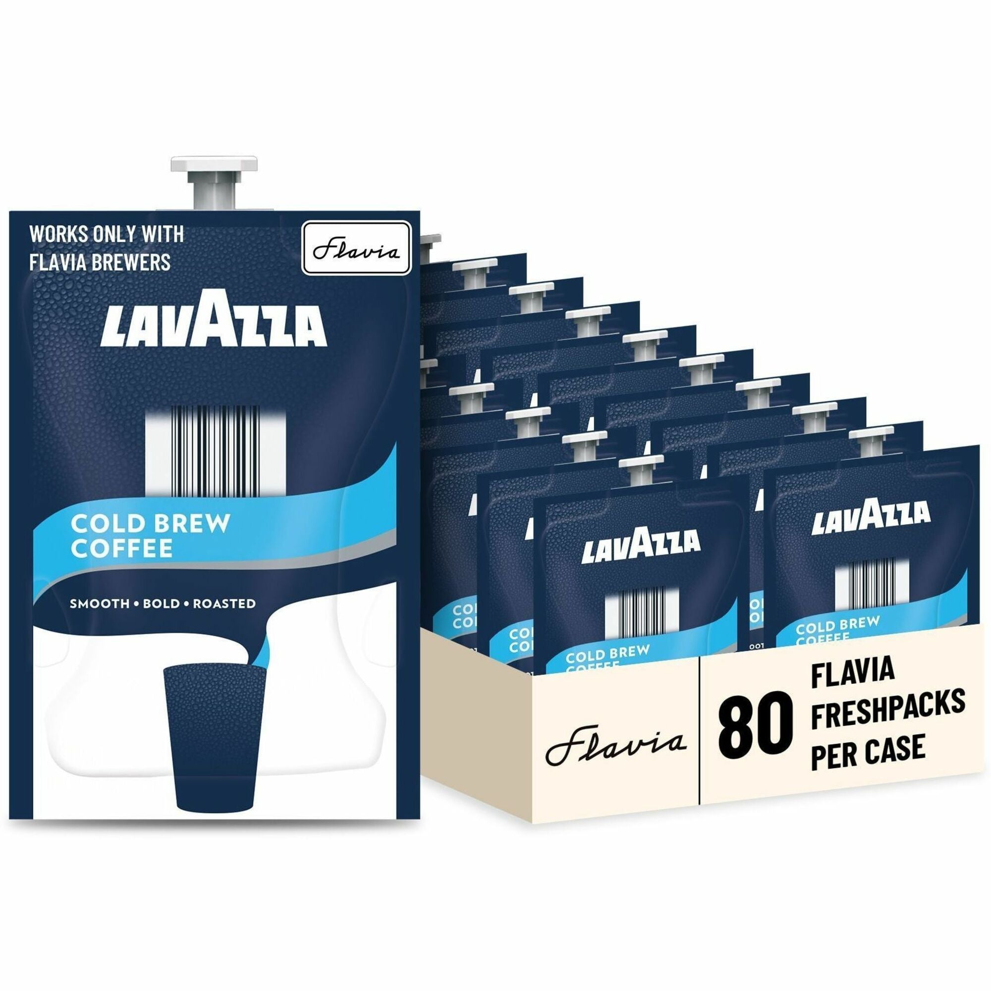 Compatible with Flavia Creation 300 with Chill Refresh Module, Flavia Creation 600 with Chill Module - Cold Brewed, Ice Coffee - Light - Freshpack - Cocoa - Kosher - 80 / Carton