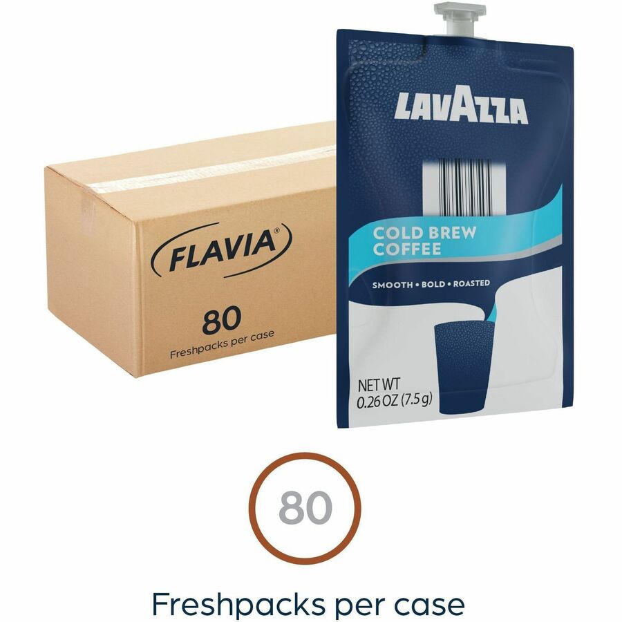 Compatible with Flavia Creation 300 with Chill Refresh Module, Flavia Creation 600 with Chill Module - Cold Brewed, Ice Coffee - Light - Freshpack - Cocoa - Kosher - 80 / Carton