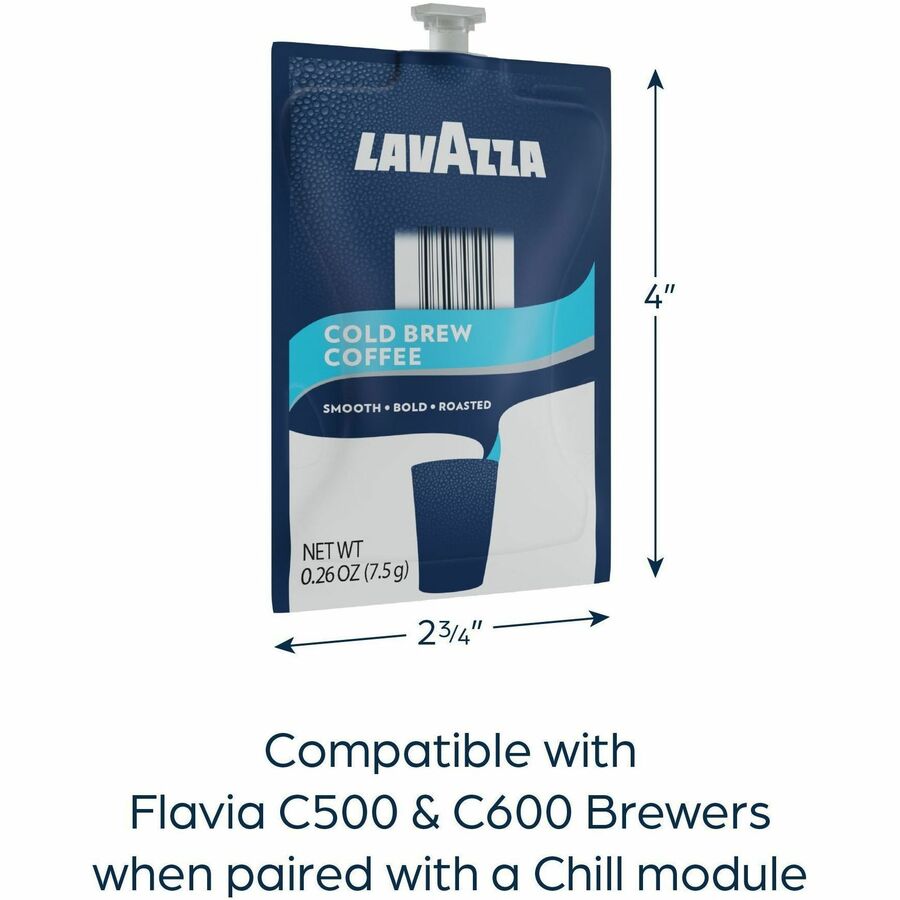Compatible with Flavia Creation 300 with Chill Refresh Module, Flavia Creation 600 with Chill Module - Cold Brewed, Ice Coffee - Light - Freshpack - Cocoa - Kosher - 80 / Carton