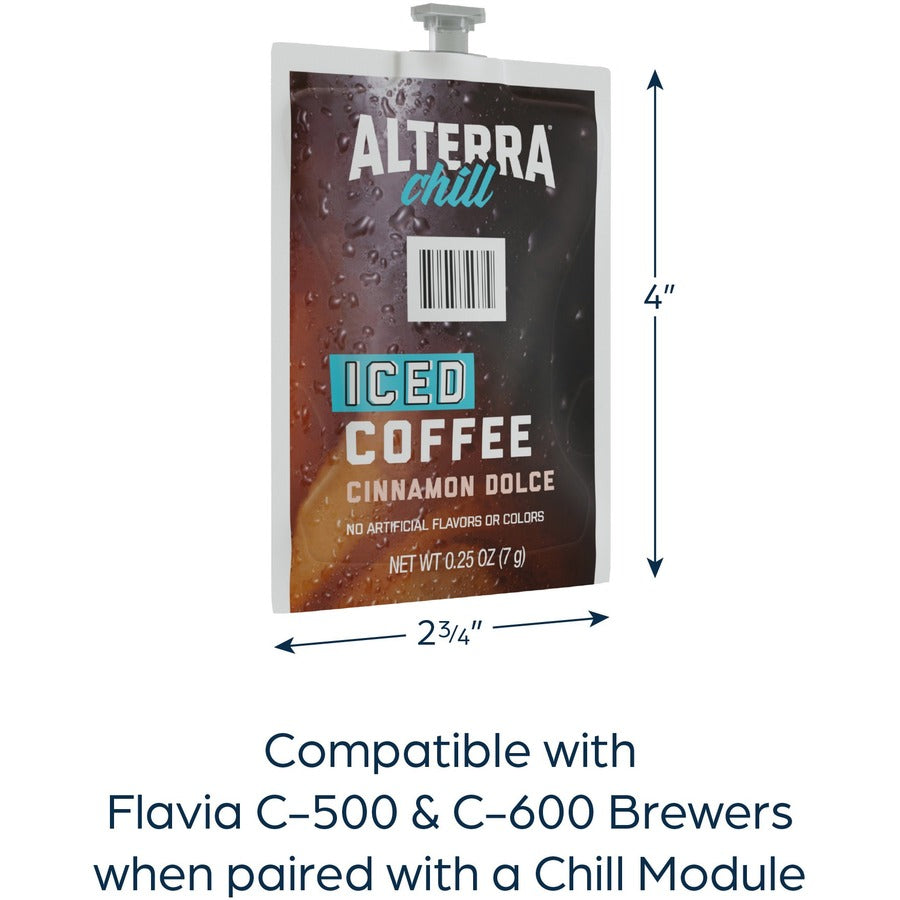 Compatible with Flavia Creation 300 with Chill Refresh Module, Flavia Creation 600 with Chill Module - Ice Coffee - Dark - Freshpack - Iced Cinnamon Dolc - Kosher - 90 / Carton