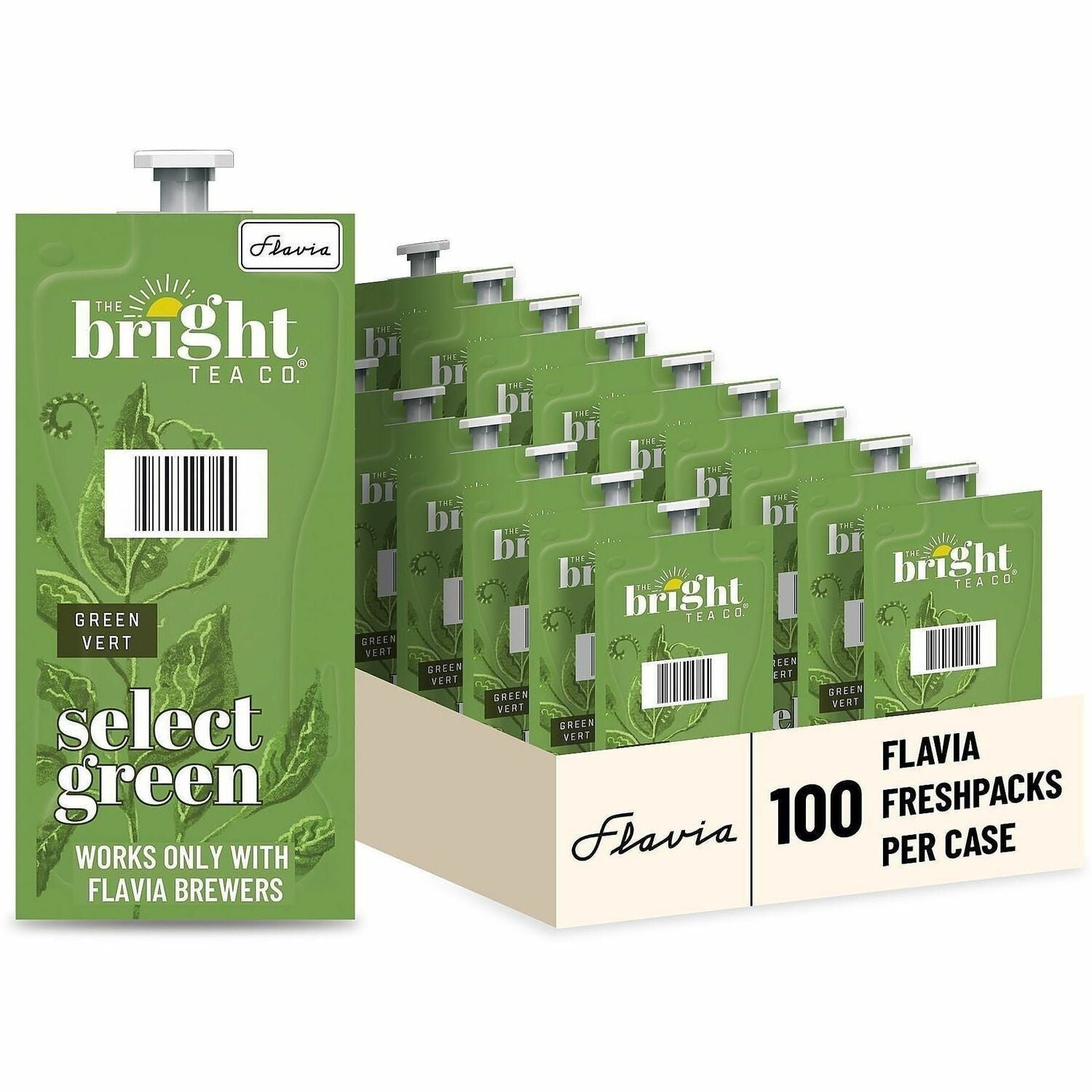 Compatible with Flavia Aroma, Flavia Creation 300, FLAVIA Creation 600, Flavia Creation 150, Flavia Creation 200, Flavia Creation 500 - Green Tea - Caffeinated - Kosher - 100 / Carton