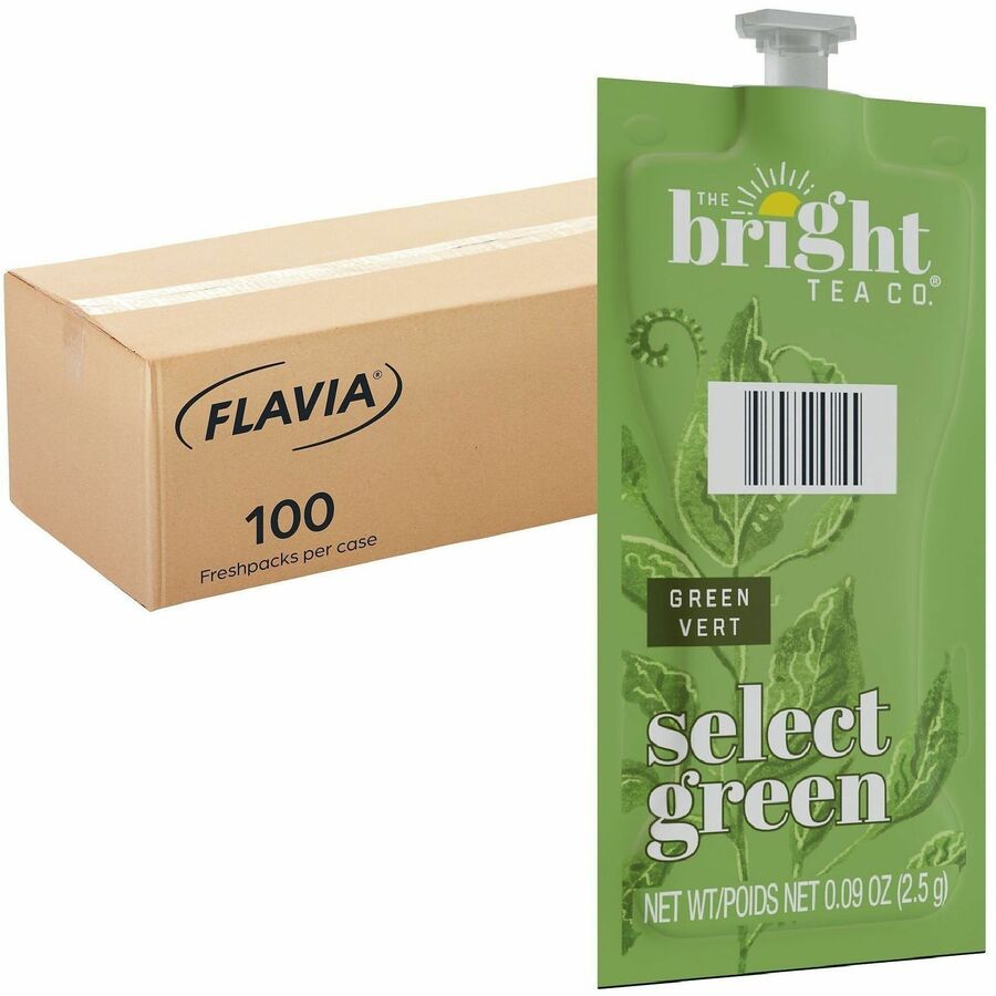 Compatible with Flavia Aroma, Flavia Creation 300, FLAVIA Creation 600, Flavia Creation 150, Flavia Creation 200, Flavia Creation 500 - Green Tea - Caffeinated - Kosher - 100 / Carton