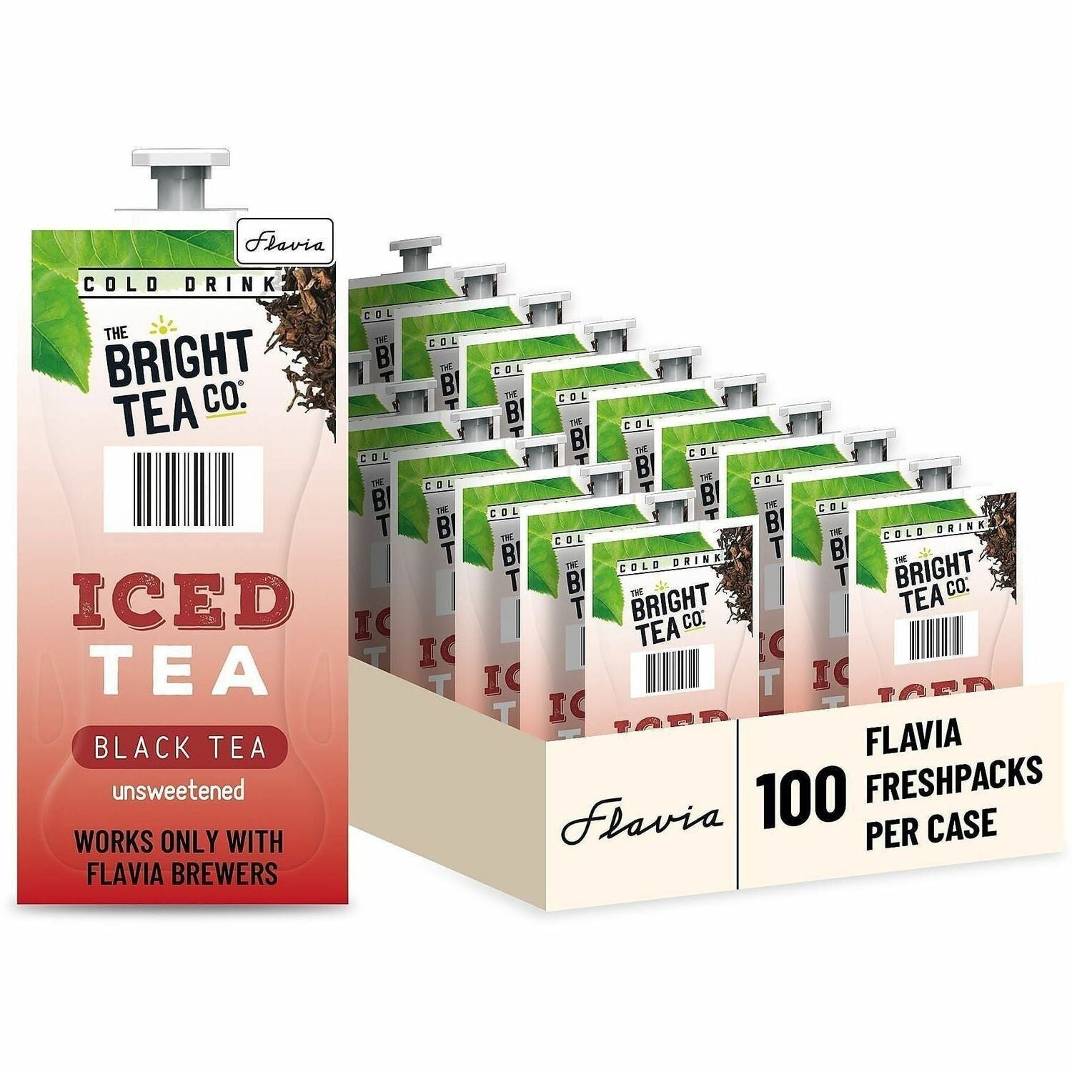 Compatible with Flavia Creation 300 with Chill Refresh Module, Flavia Creation 600 with Chill Module - Black Iced Tea - Caffeine-free - Kosher - 100 / Carton