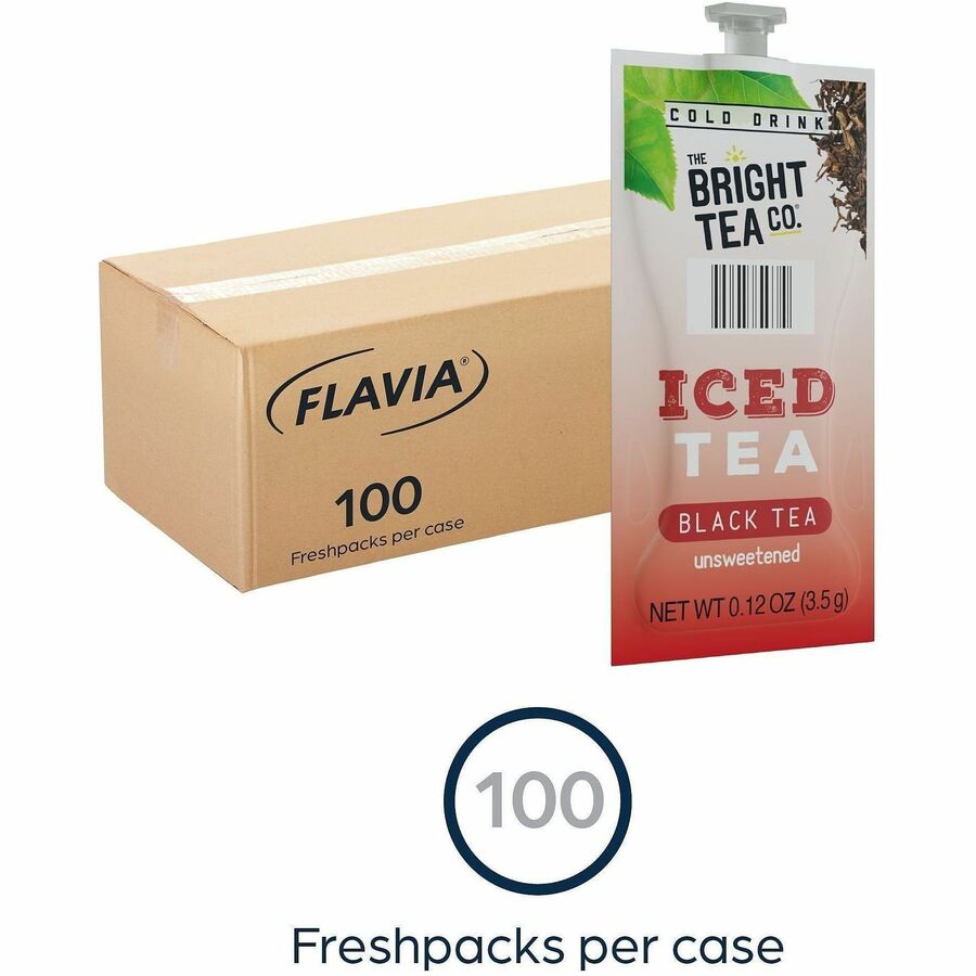Compatible with Flavia Creation 300 with Chill Refresh Module, Flavia Creation 600 with Chill Module - Black Iced Tea - Caffeine-free - Kosher - 100 / Carton