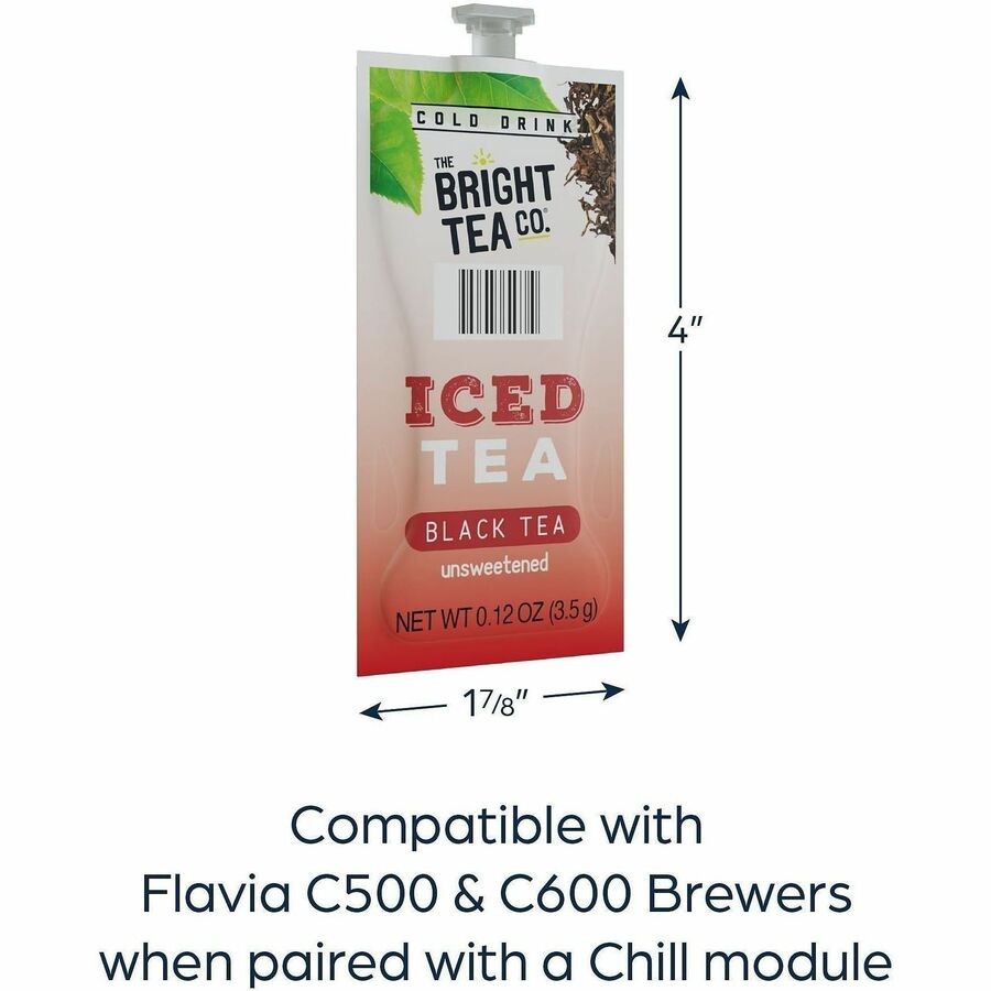Compatible with Flavia Creation 300 with Chill Refresh Module, Flavia Creation 600 with Chill Module - Black Iced Tea - Caffeine-free - Kosher - 100 / Carton
