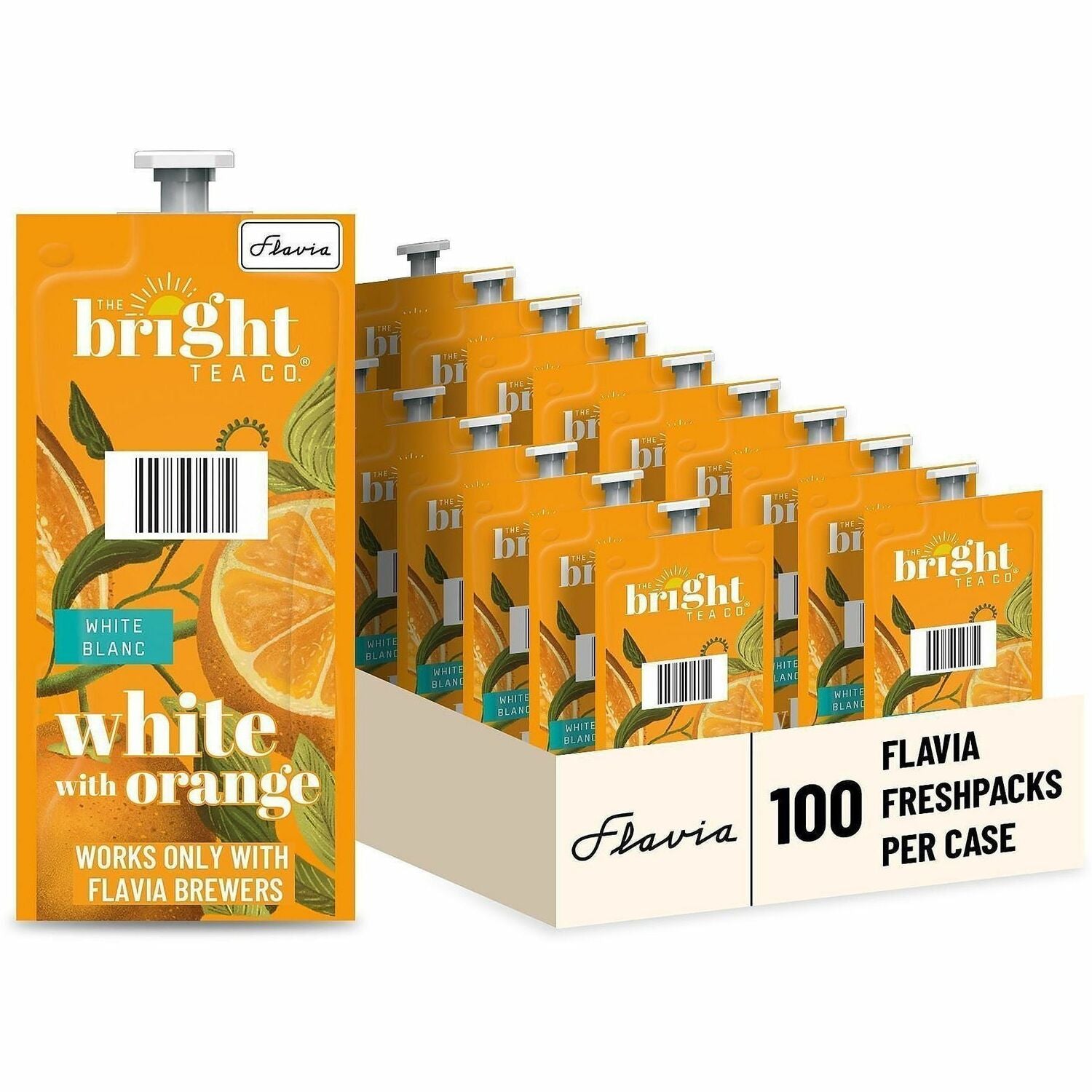 Compatible with Flavia Aroma, Flavia Creation 300, FLAVIA Creation 600 - White Tea - Decaffeinated - Kosher - 100 / Carton