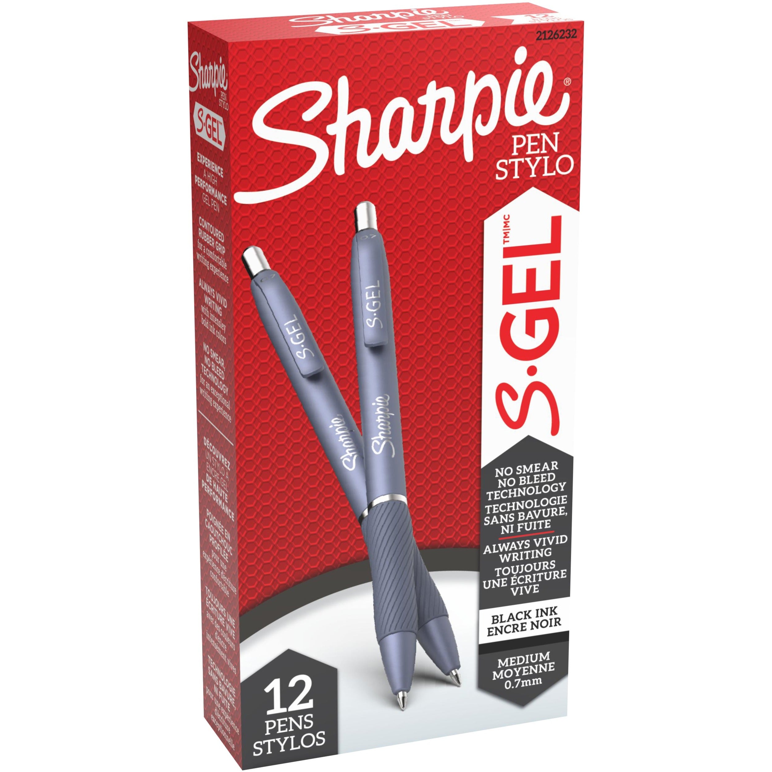 0.7 mm Medium Pen Point - Black Ink - Gel-based - Blue Barrel