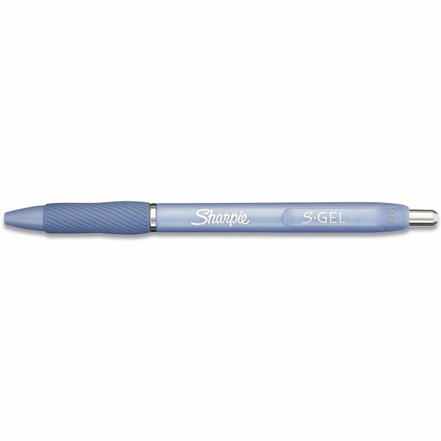 0.7 mm Medium Pen Point - Black Ink - Gel-based - Blue Barrel