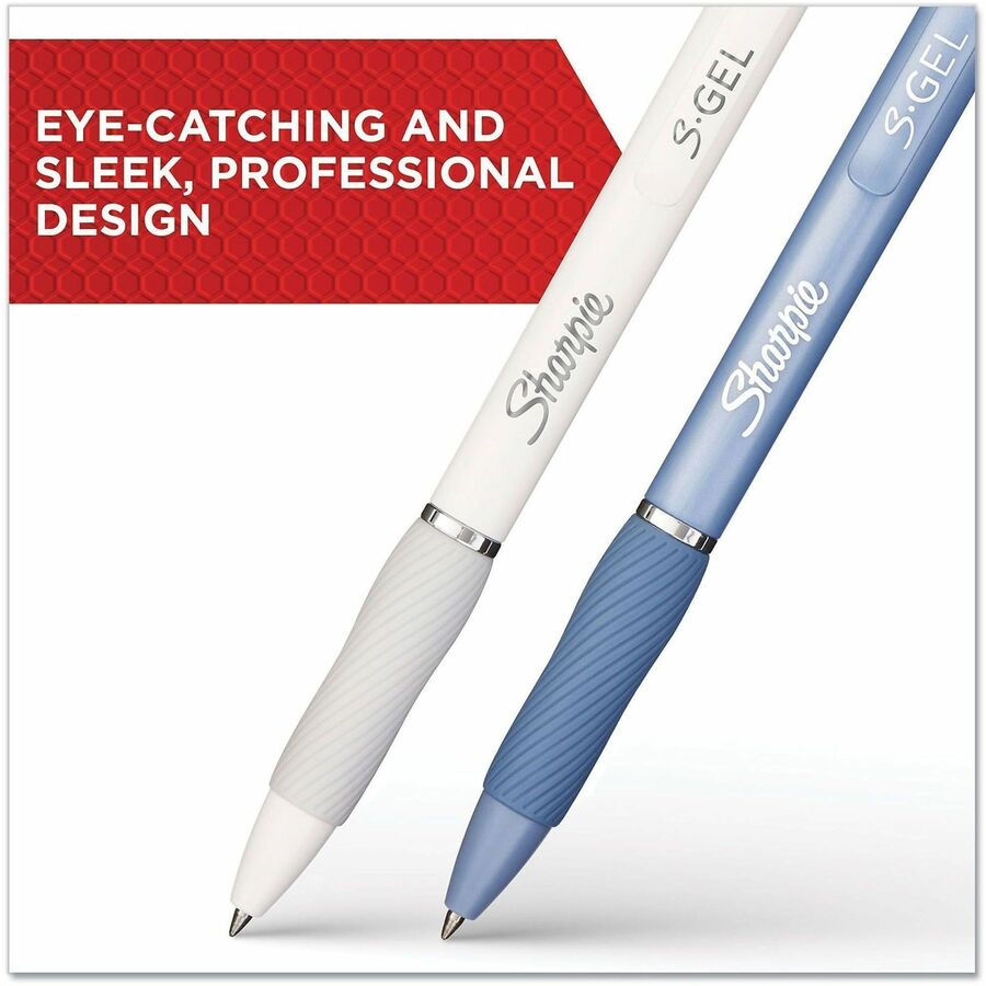 0.7 mm Medium Pen Point - Black Ink - Gel-based - Blue Barrel