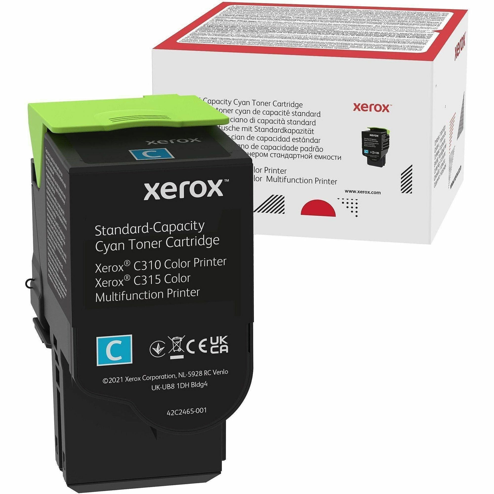Xerox Original Standard Yield Laser Toner Cartridge - Single Pack - Cyan - 1 Each