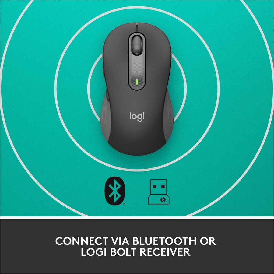 Wireless - 33 ft - Bluetooth/Radio Frequency - Graphite - USB - 4000 dpi - Scroll Wheel - 5 Button(s) - Medium Hand/Palm Size - Right-handed - 1 x AA Battery Supported - 2 Year Battery Run Time - 1 Each