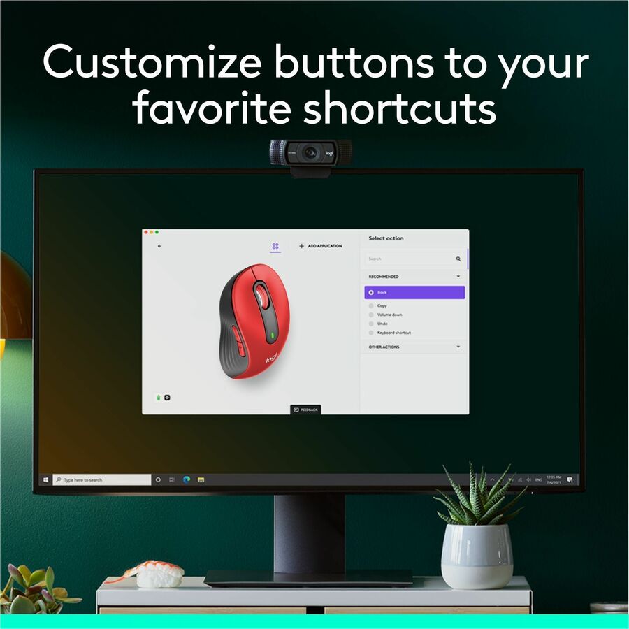 Optical - Wireless - Bluetooth/Radio Frequency - Red - USB - 2000 dpi - Scroll Wheel - 5 Button(s) - 5 Programmable Button(s) - Large Hand/Palm Size