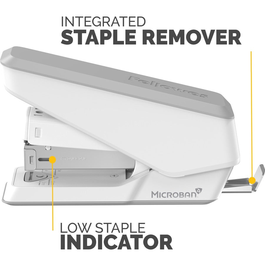 Holds Upto 105 Staple - Half Strip - White - Metal - 1 Each