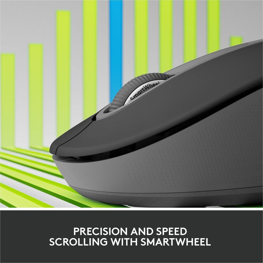 Wireless - Bluetooth/Radio Frequency - Graphite - USB - 4000 dpi - Scroll Wheel - 5 Button(s) - Large Hand/Palm Size - Right-handed - 1 Each
