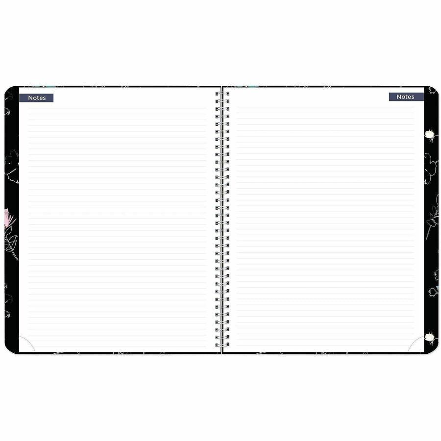 Rediform Essential Weekly/Monthly Planner, 14-Month, December 2025–January 2027, Twin Wire, Dramatic Floral, Soft Cover, Ruled, Tear-off Corners, Monthly Tabs, 1 Each