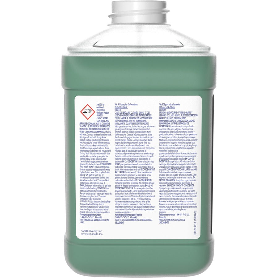 For Multipurpose - Concentrate - Liquid - 84.5 fl oz (2.6 quart) - Surfactant Scent - Recommended For: Soil Remover, Oil Remover, Grease Remover, Fluid Remover, Dirt Remover - Solvent-free, Low Foaming, VOC-free - Green - 2 / Carton