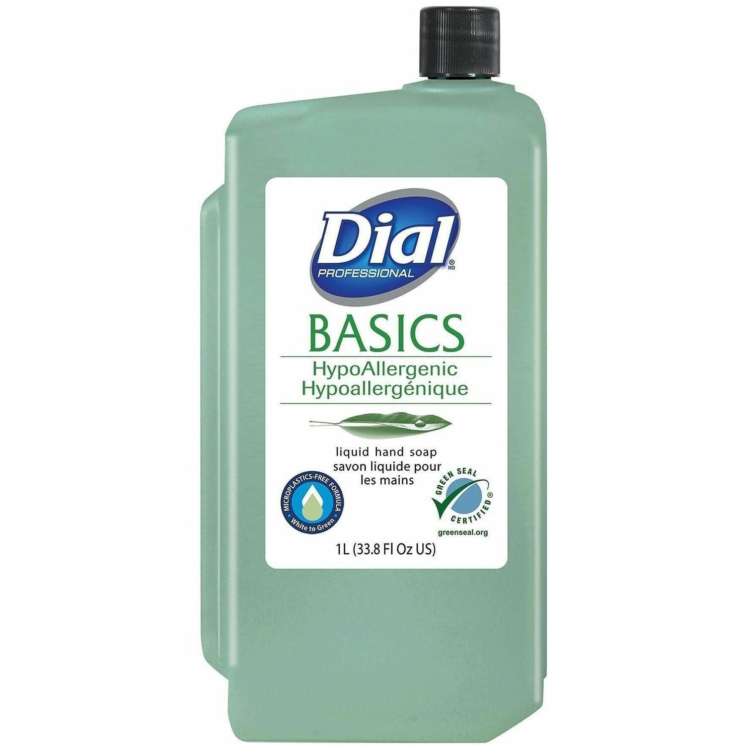 Dial Basics Liquid Hand Soap - 1.06 quart - Hand, Healthcare, School, Office, Restaurant, Daycare - Green - 1 Each