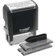 Date Stamp - 4 Characters/Line - 0.75" Impression Width x 1.88" Impression Length - 10000 Impression(s) - Black - Recycled - 1 Each