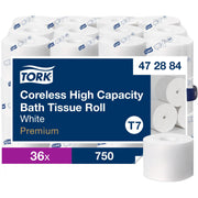 2 Ply4" Length - 750 Sheets/Roll - 4.75" Roll Diameter - White - Paper - 36 / Carton