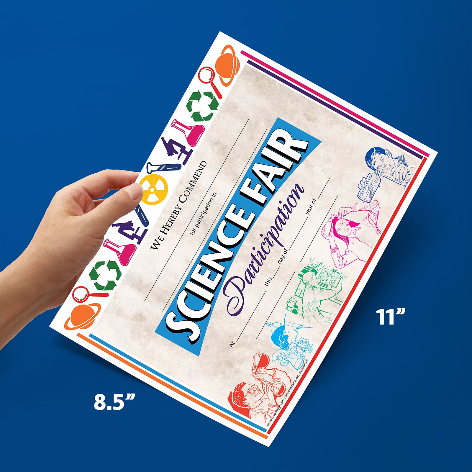 Science Fair Participation Award, 8.5" x 11", Pack of 30