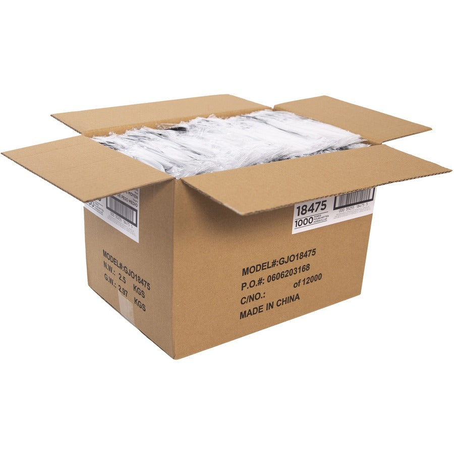 Fork - Breakroom - Disposable - Black - 1000 / Carton
