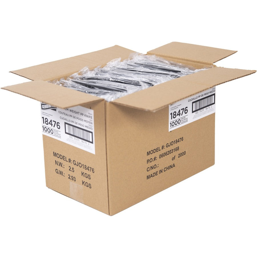 Knife - Breakroom - Disposable - Black - 1000 / Carton