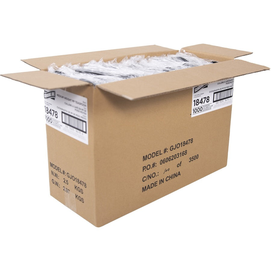 Teaspoon - Breakroom - Disposable - Black - 1000 / Carton
