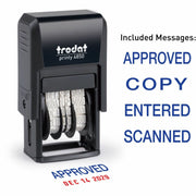 Date Stamp - 0.75" Impression Width x 1" Impression Length - 10000 Impression(s) - Assorted - Recycled - 1 Each