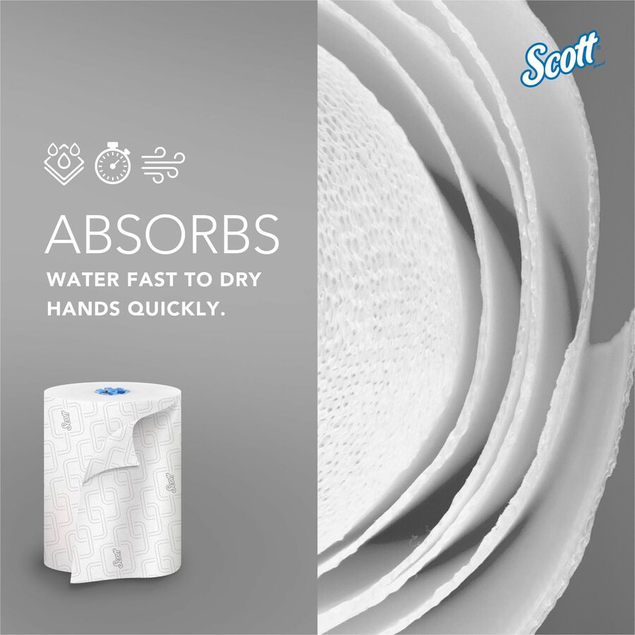 Scott Pro High-Capacity Hard Roll Towels with Elevated Design & Absorbency Pockets