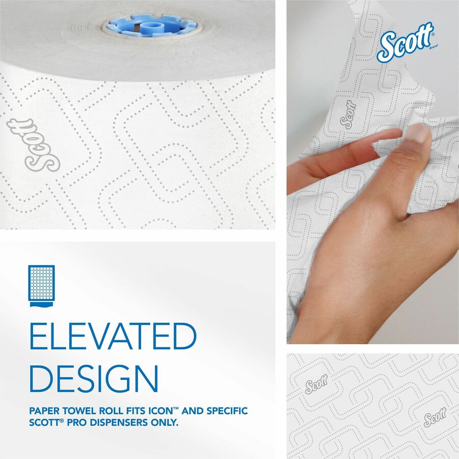 Scott Pro High-Capacity Hard Roll Towels with Elevated Design & Absorbency Pockets