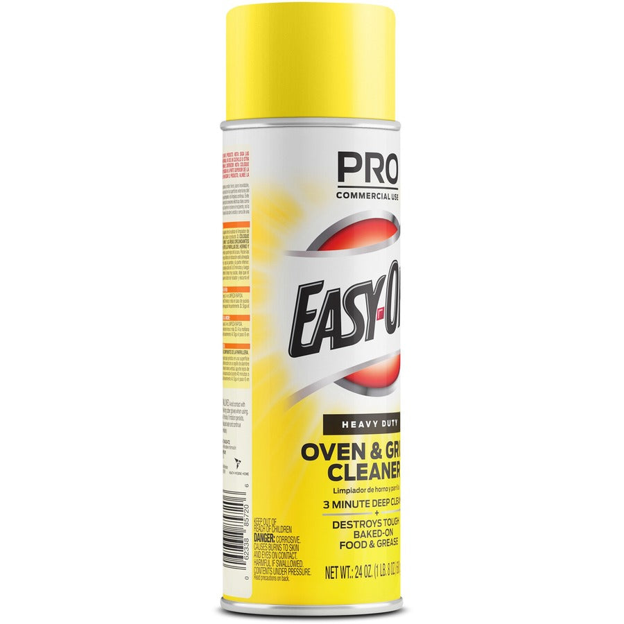 Professional Easy-Off Heavy Duty Oven & Grill Cleaner - Ready-To-Use - 24 fl oz (0.8 quart) - Lemon Floral Scent - Heavy Duty - White Aerosol Spray Can - 1 Each