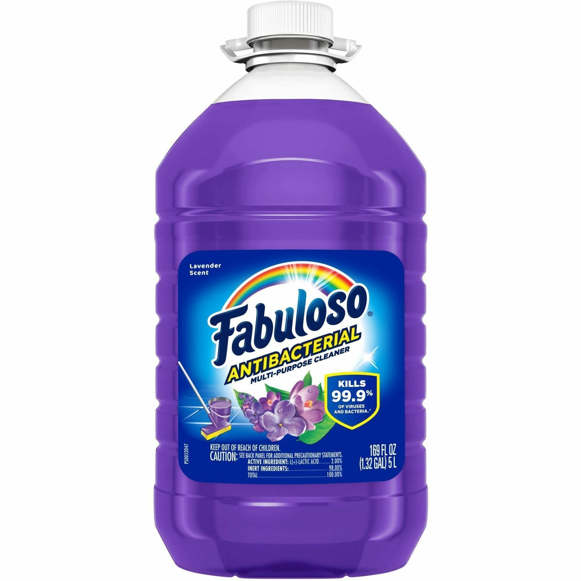 169 fl oz (5.3 quart) - Lavender Scent - Antibacterial, Rinse-free, Residue-free, Long Lasting - Purple Bottle - 1 Each