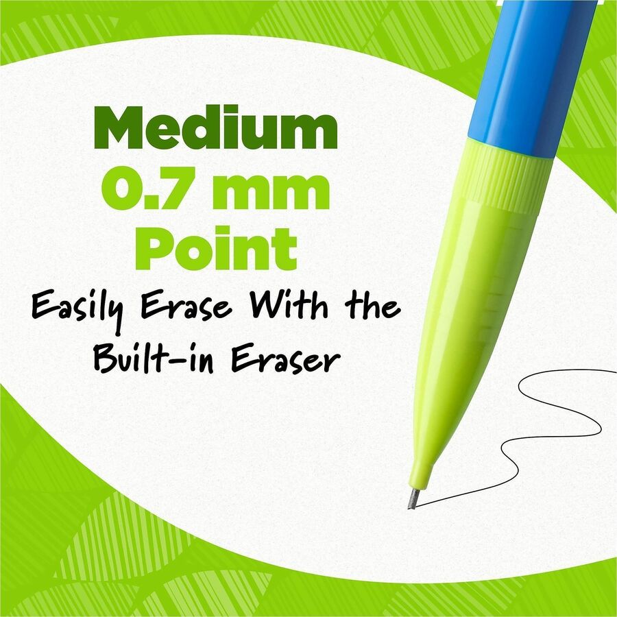0.7 mm Black Lead - #2, HB - Medium Point - Assorted Barrel - 1 Dozen