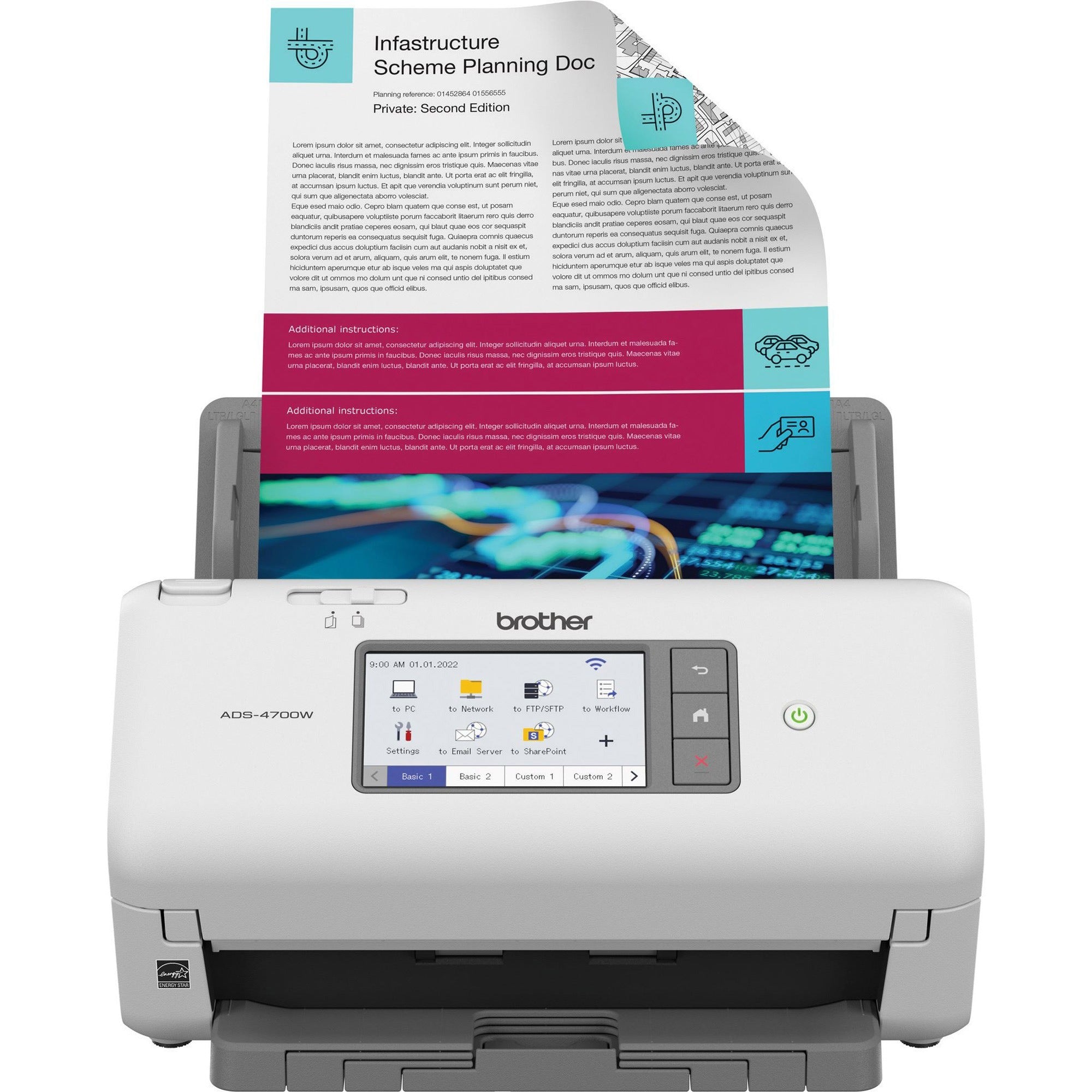 48-bit Color - 40 ppm (Mono) - 40 ppm (Color) - Duplex Scanning - USB