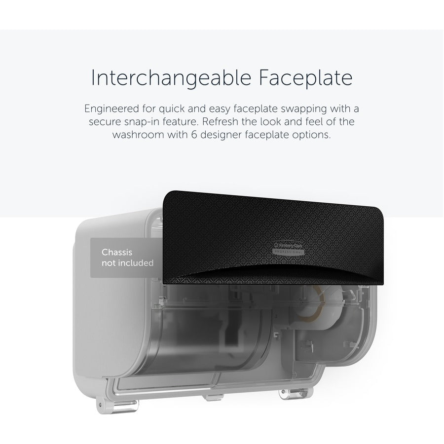 Kimberly-Clark Professional ICON Standard Roll Horizontal Toilet Paper Dispenser Faceplate, Black Mosaic, 3.6" x 12" x 1.5", 1 Each