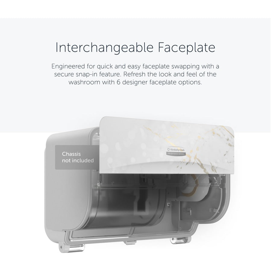 Kimberly-Clark Professional ICON Standard Roll Horizontal Toilet Paper Dispenser Faceplate, Cherry Blossom, 3.6" x 12" x 1.5", 1 Each