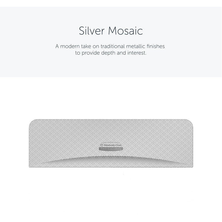 Kimberly-Clark Professional ICON Standard Roll Horizontal Toilet Paper Dispenser Faceplate, Silver Mosaic, 3.6" x 12" x 1.5", 1 Each