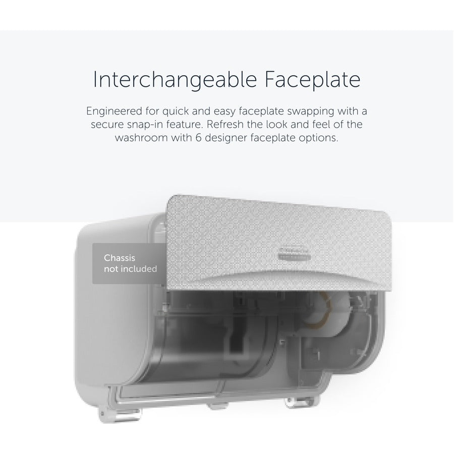 Kimberly-Clark Professional ICON Standard Roll Horizontal Toilet Paper Dispenser Faceplate, Silver Mosaic, 3.6" x 12" x 1.5", 1 Each