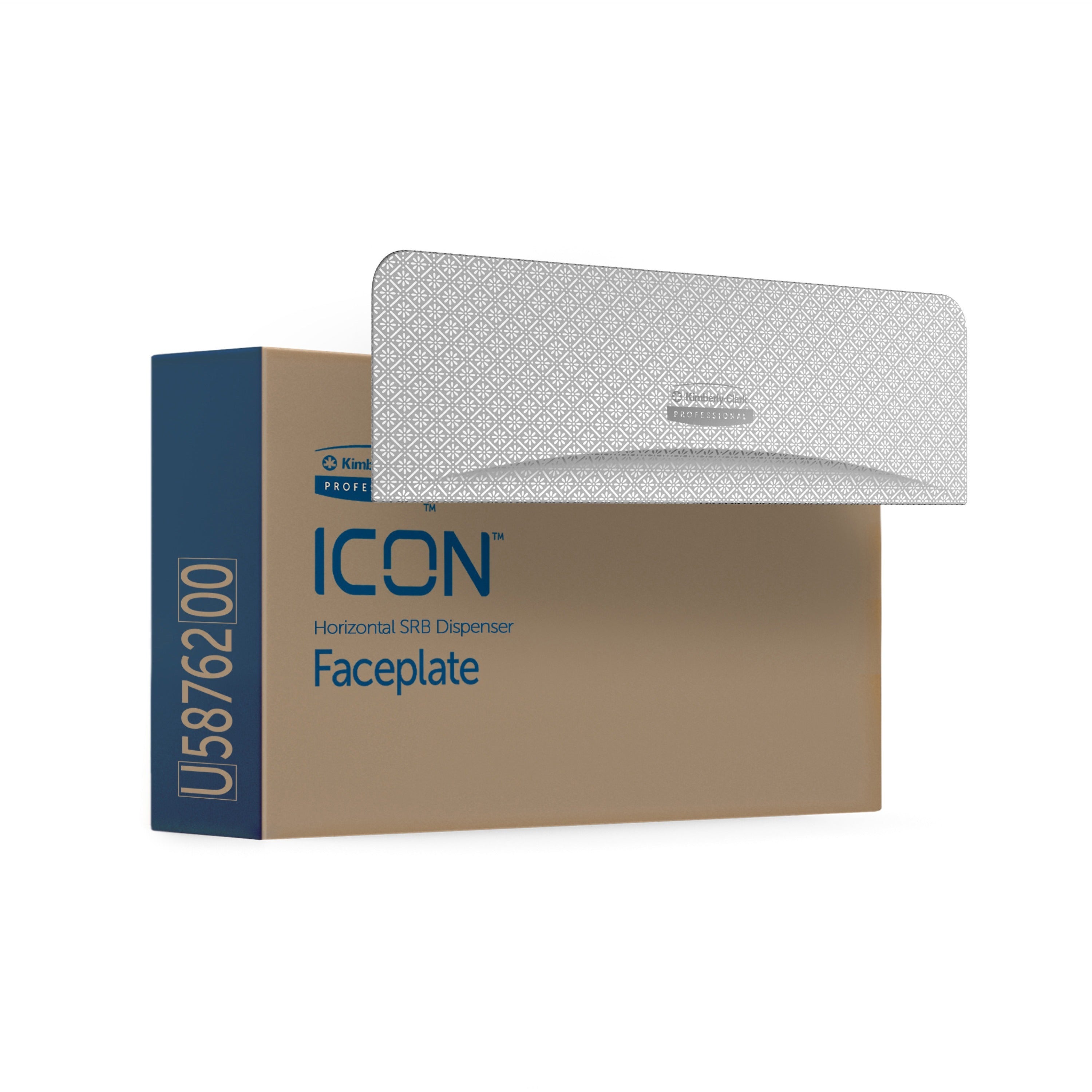 Kimberly-Clark Professional ICON Standard Roll Horizontal Toilet Paper Dispenser Faceplate, Silver Mosaic, 3.6" x 12" x 1.5", 1 Each