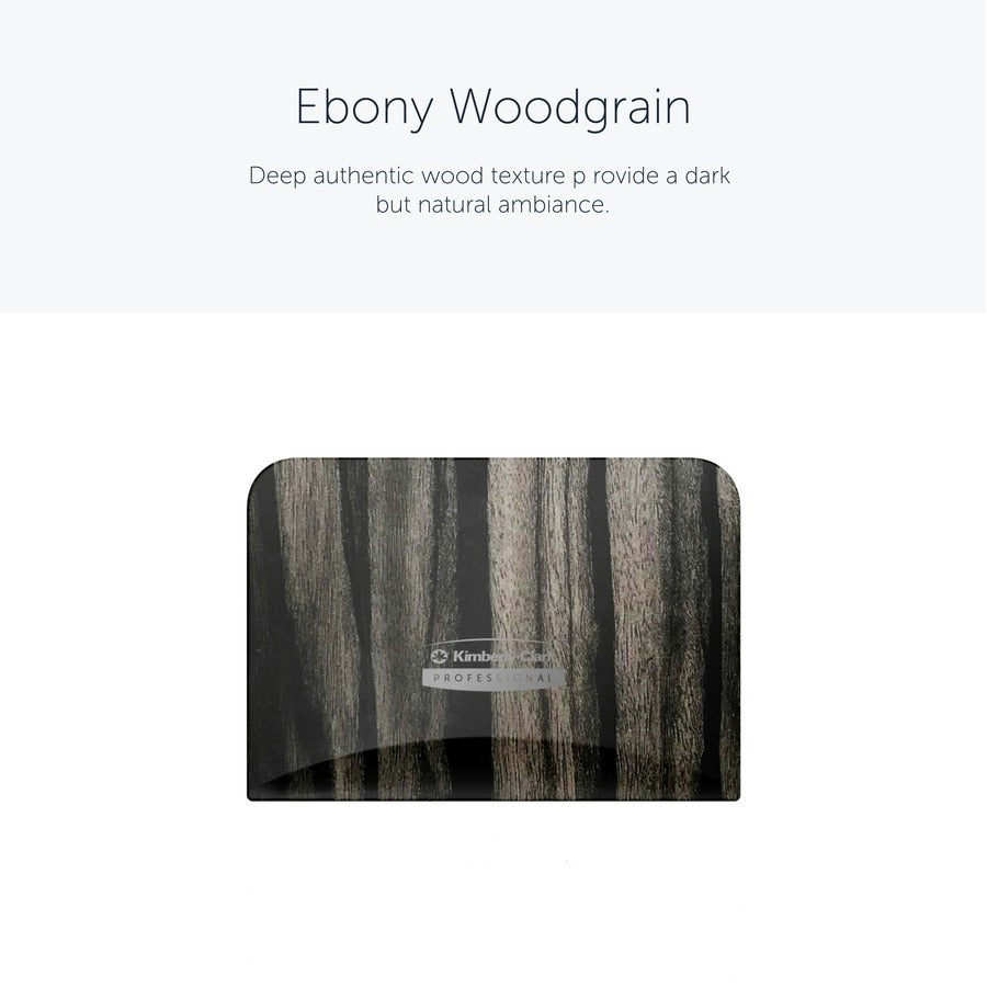 Kimberly-Clark Professional ICON Standard Roll Vertical Toilet Paper Dispenser Faceplate, Ebony Woodgrain, 4.3" x 6" x 1.5", 1 Each