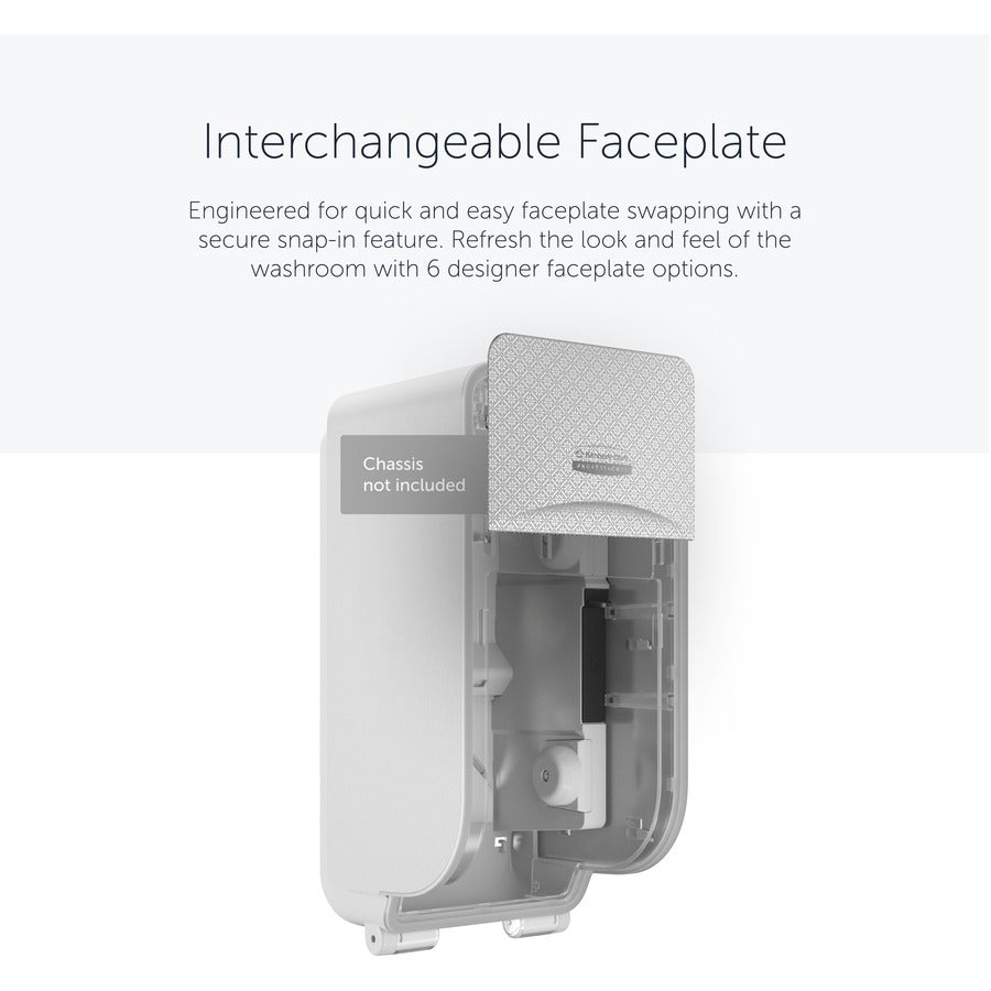 Kimberly-Clark Professional ICON Standard Roll Vertical Toilet Paper Dispenser Faceplate, Silver Mosaic, 4.3" x 6" x 1.5", 1 Each