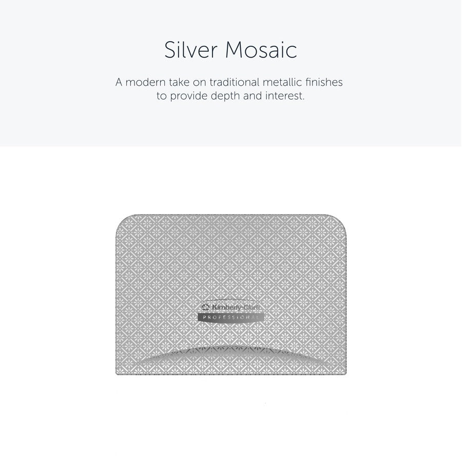 Kimberly-Clark Professional ICON Standard Roll Vertical Toilet Paper Dispenser Faceplate, Silver Mosaic, 4.3" x 6" x 1.5", 1 Each