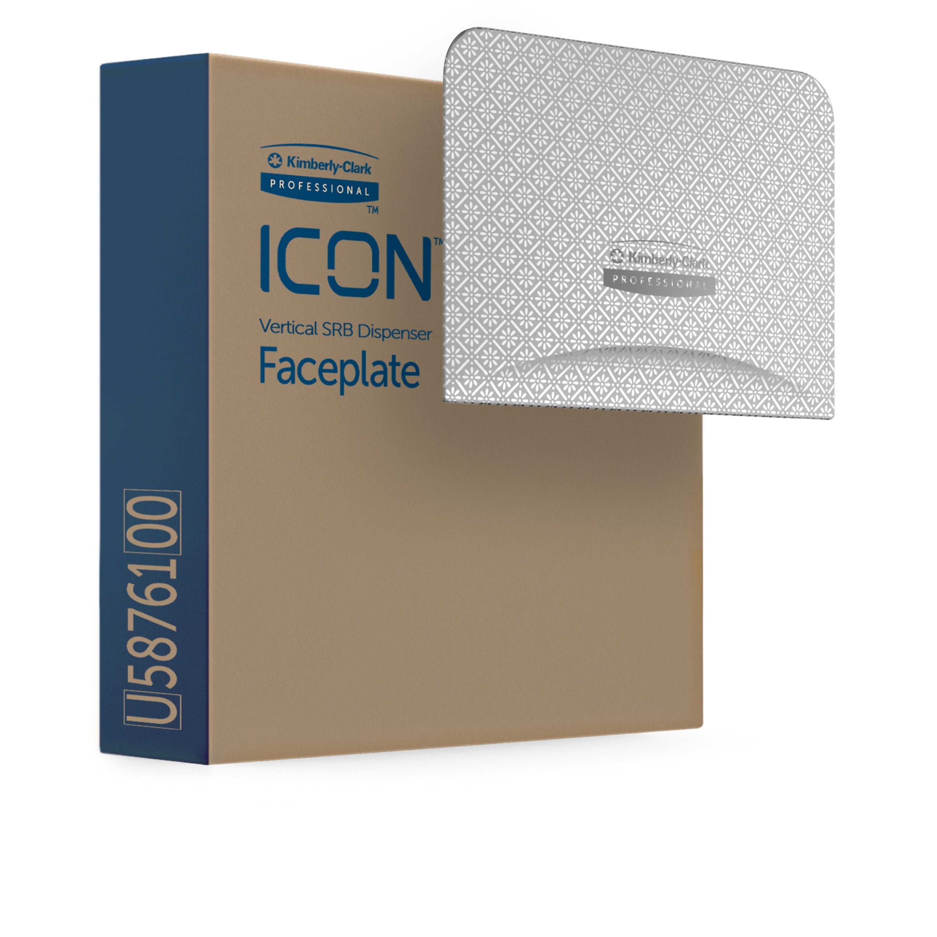 Kimberly-Clark Professional ICON Standard Roll Vertical Toilet Paper Dispenser Faceplate, Silver Mosaic, 4.3" x 6" x 1.5", 1 Each