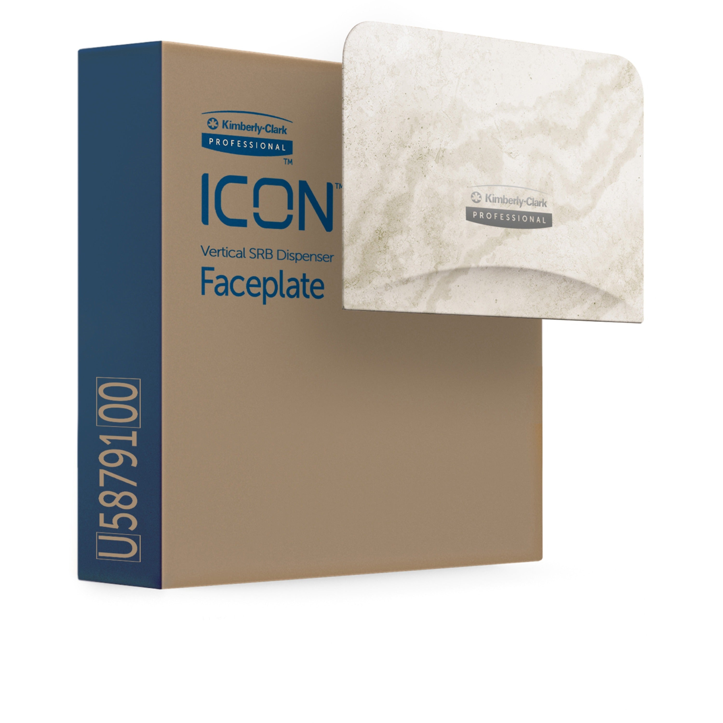 Kimberly-Clark Professional ICON Standard Roll Vertical Toilet Paper Dispenser Faceplate, Warm Marble, 4.3" x 6" x 1.5", 1 Each